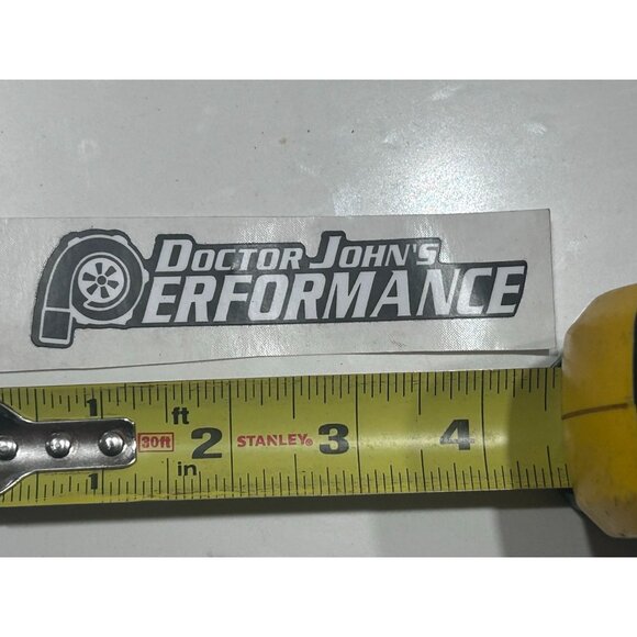 Doctor John's Performance White Rectangle Shape Sticker - Picture 1 of 6
